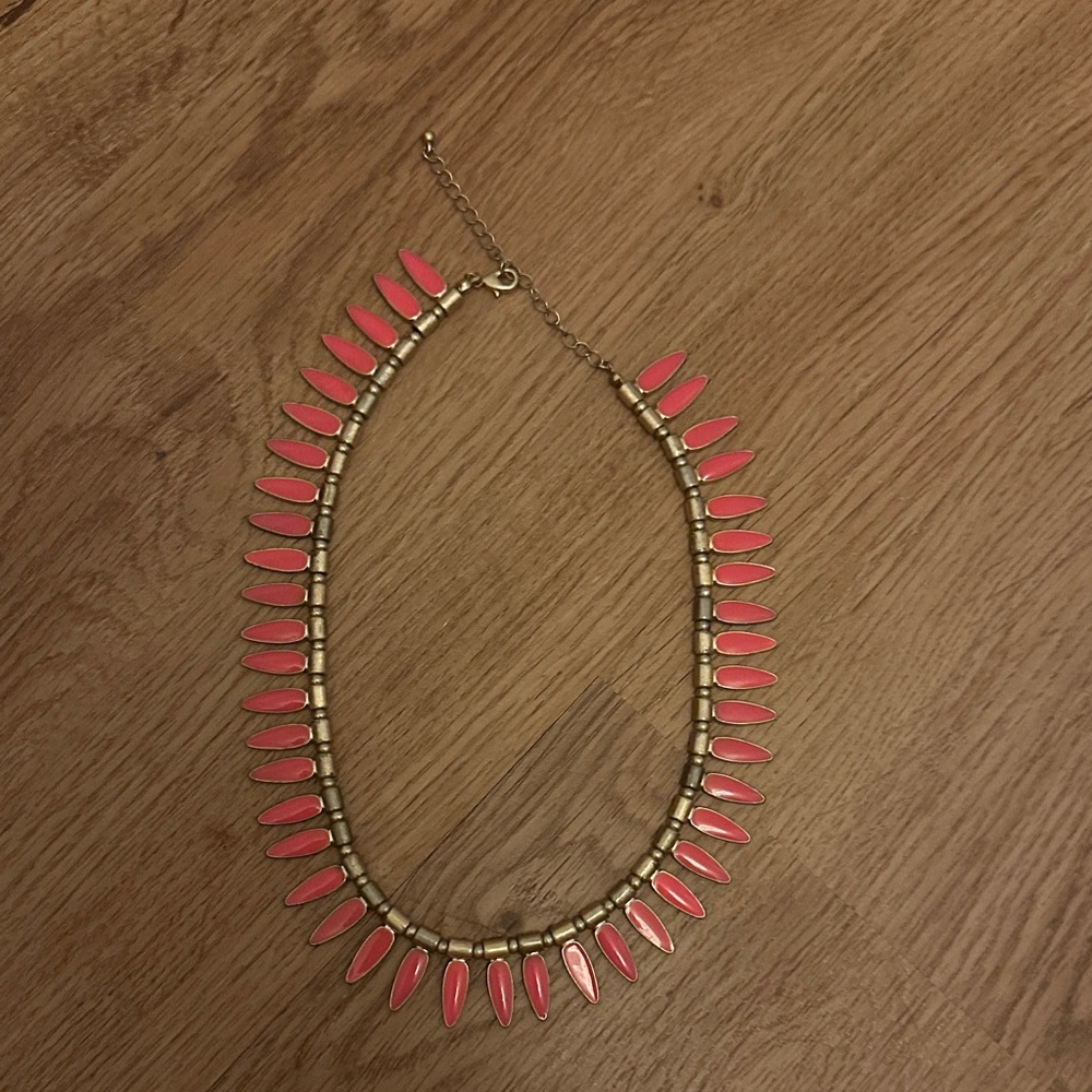 Gold and Pink Statement Necklace
